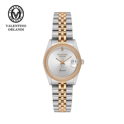 Valentino Orlandi VO.4.10001-6 kadın kol saati, gümüş kadran ve rose-gümüş çelik kordon